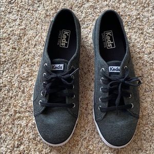 Keds 8.5 Charcoal Canvas Sneakers